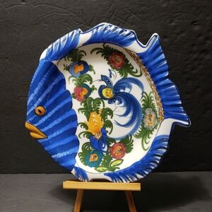 Vintage SKYROS ( Greece) Handmade Pottery "Fish" Hanging Wall Decor